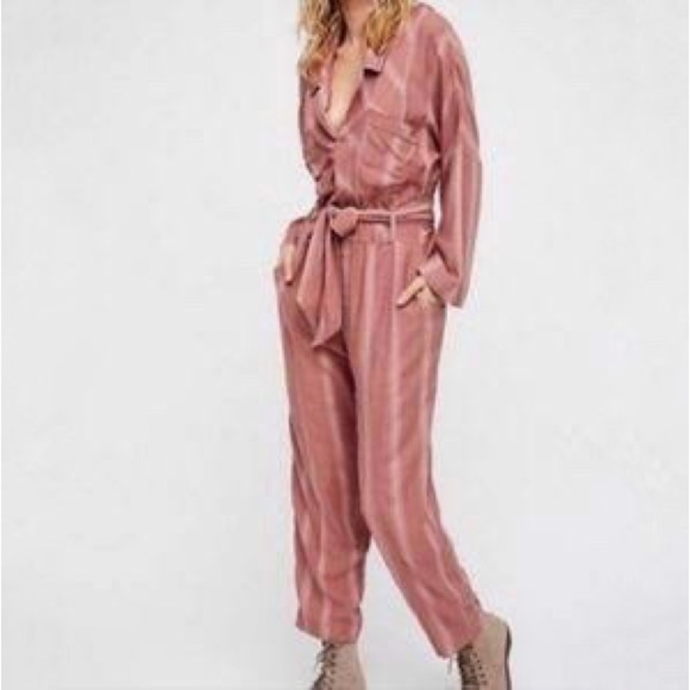 Free People‎ | Real Love Striped Jumpsuit Size S